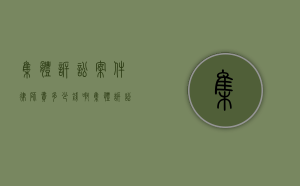 集体诉讼案件律师费多少钱啊（集体诉讼案件律师费多少钱一次）