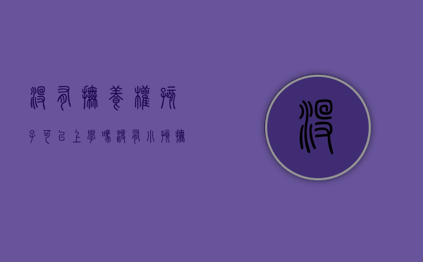 没有抚养权孩子可以上学吗（没有小孩抚养权可以带小孩上学吗?）