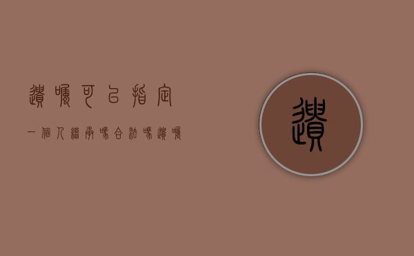 遗嘱可以指定一个人继承吗合法吗（遗嘱可以指定给夫妻中一个人吗）