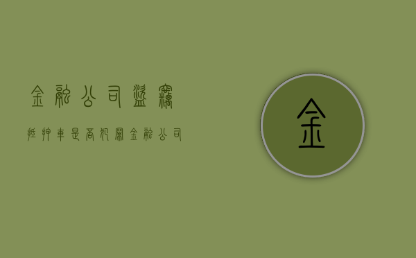 金融公司盗窃抵押车是否犯罪（金融公司把车偷走算违法吗）
