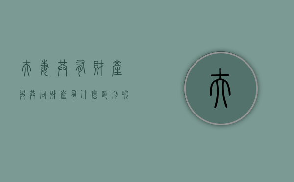 夫妻共有财产与共同财产有什么区别呢（夫妻共有财产与共同财产有什么区别和联系）