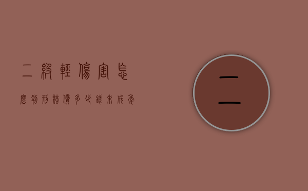 二级轻伤害怎么判刑赔偿多少钱,对方不和解（二级轻伤害怎么判刑赔偿多少钱一）