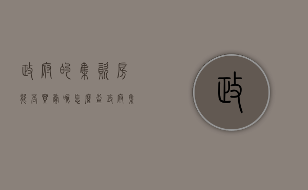 政府的集资房能否买卖呢怎么查（政府集资房可以买卖吗）