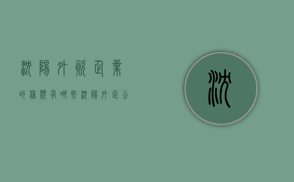 沈阳外资企业的种类有哪些？（沈阳外企公司有哪些）