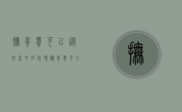 抚养费可以从财产中扣除吗（抚养费可以以其他方式兑现吗）