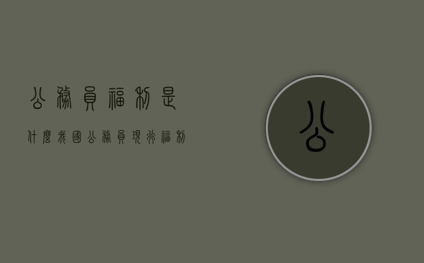 公务员福利是什么(我国公务员现行福利制度的内容) 公务员福利是什么(我国公务员现行福利制度的内容)