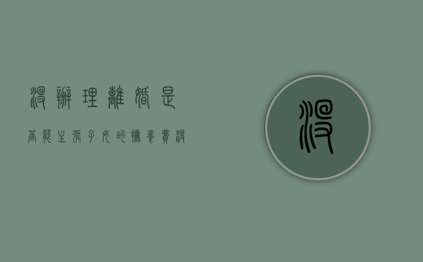 没办理离婚是否能主张子女的抚养费（没离婚可以要求对方付抚养费吗）