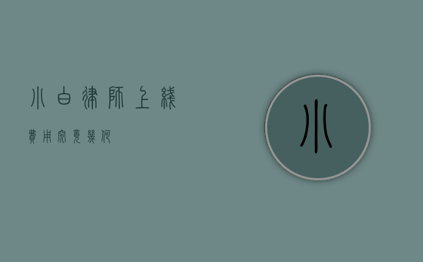 小白律师上线，费用究竟几何？