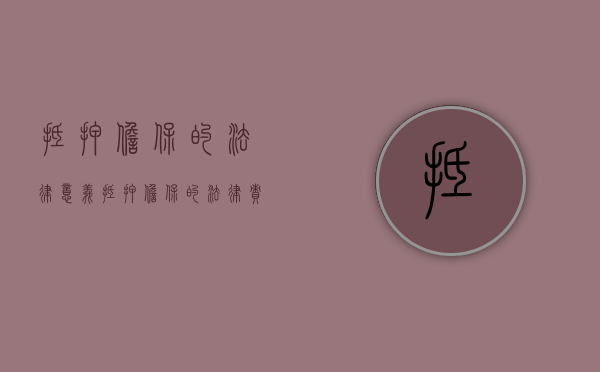 抵押担保的法律意义（抵押担保的法律责任）