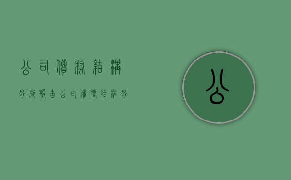 公司债务结构分析报告（公司债务结构分析怎么写）