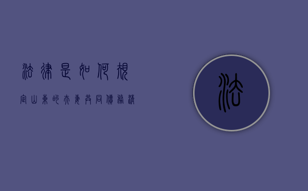 法律是如何规定山东的夫妻共同债务清偿的（山东显示的夫妻）