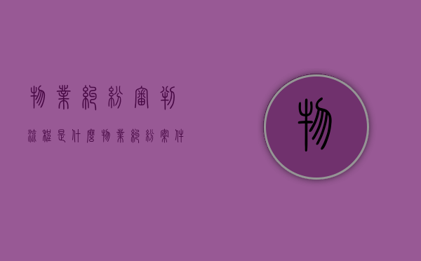 物业纠纷审判流程是什么？（物业纠纷案件）