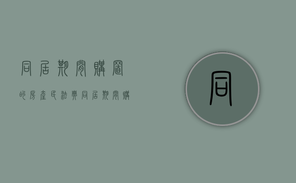 同居期间购置的房产（民法典同居期间购买楼房）