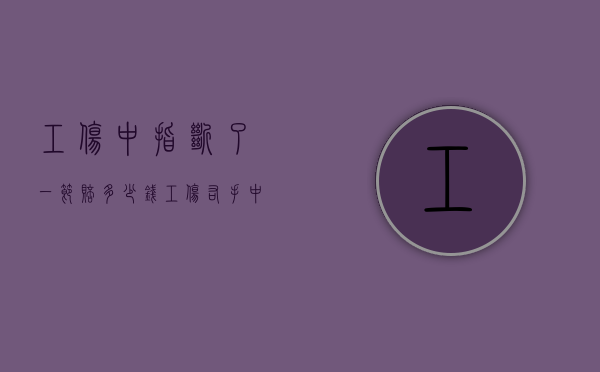 工伤中指断了一节赔多少钱（工伤右手中指截肢半截）
