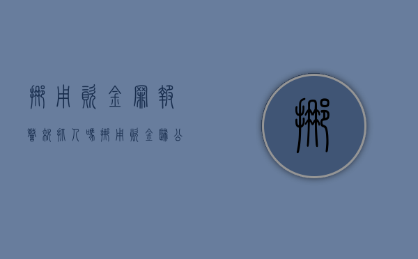 挪用资金罪报警就抓人吗（挪用资金归公安局管辖吗）