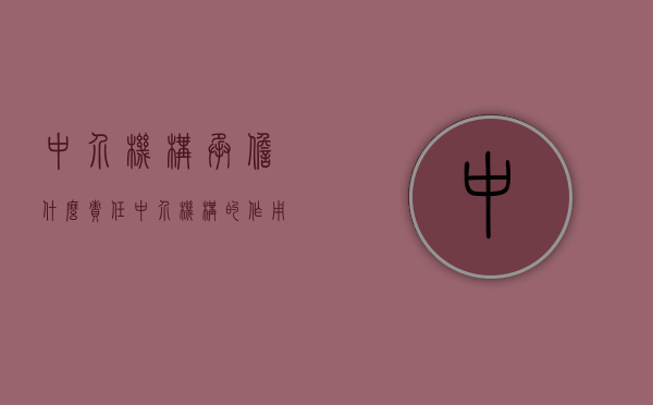 中介机构承担什么责任（中介机构的作用）