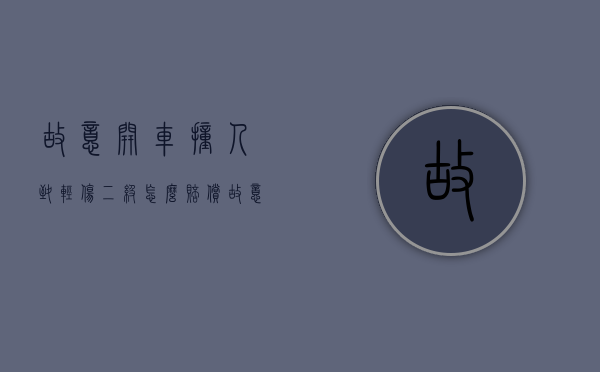 故意开车撞人致轻伤二级怎么赔偿（故意开车撞人致轻伤怎么定罪）