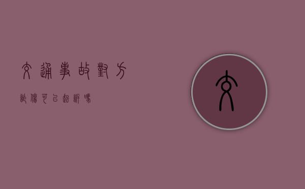 交通事故对方诈伤可以起诉吗