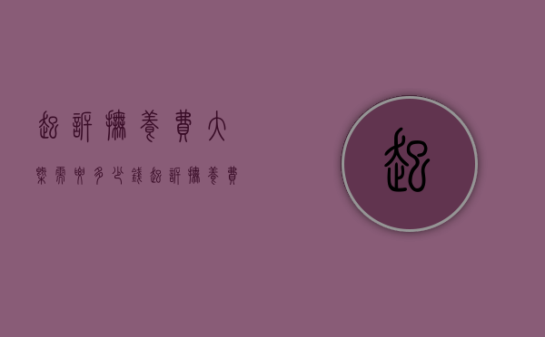 起诉抚养费大概需要多少钱（起诉抚养费程序及费用）