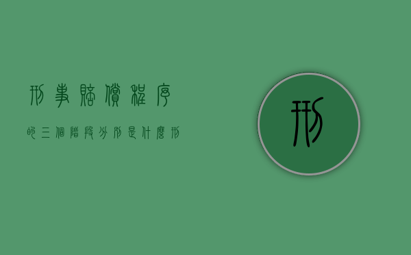 刑事赔偿程序的三个阶段分别是什么？（刑事赔偿范围解释）