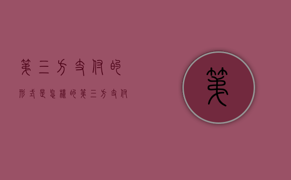 第三方支付的形式是怎样的（第三方支付的三种模式）