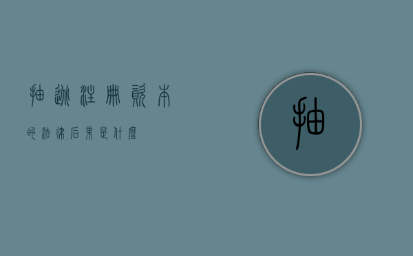 抽逃注册资本的法律后果是什么