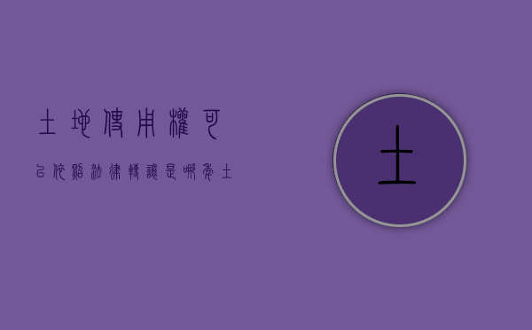 土地使用权可以依照法律转让是哪年（土地使用权可以依法转让是哪一年宪法修正案）