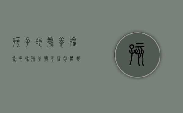 孩子的抚养权重要吗（孩子抚养权包括哪些权利）