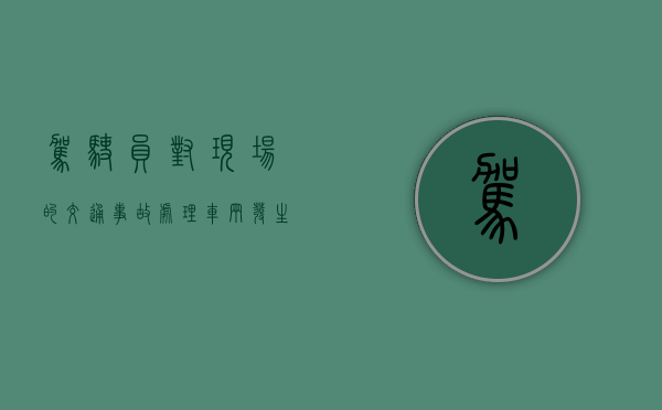 驾驶员对现场的交通事故处理（车辆发生事故驾驶员应如何处理）