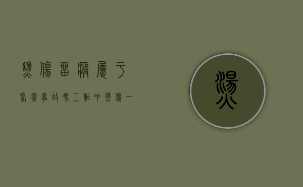 烫伤留疤属于医疗事故吗（工作中烫伤一道疤赔偿标准）