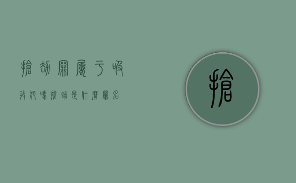 抢劫罪属于吸收犯吗（抢劫是什么罪名）