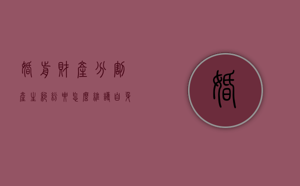 婚前财产分割产生纠纷要怎么维护自身利益（婚前财产应该怎么支配才合理）