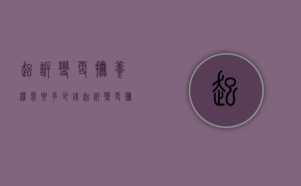 起诉变更抚养权需要多少钱（起诉变更抚养权的费用由谁出）