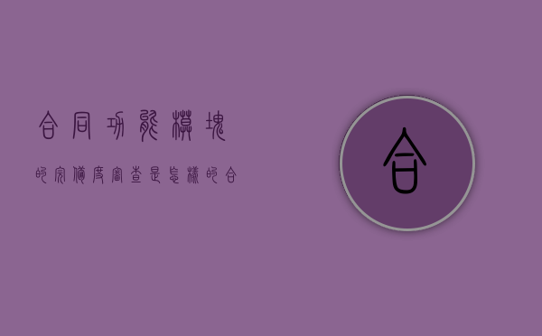 合同功能模块的完备度审查是怎样的（合同的完整性和有效性）