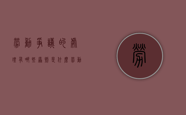 劳动争议的处理有哪些原则是什么（劳动争议的处理原则有( )）