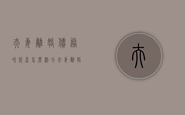 夫妻离婚债务和资产怎么划分？（夫妻离婚债务怎么处理民法典）
