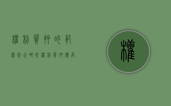 权利质押的范围包含哪些（权利质押应具备的条件）