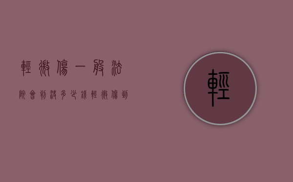 轻微伤一般法院会判决多少钱（轻微伤到法院怎么处理）