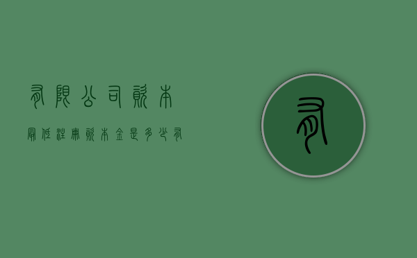 有限公司资本最低注册资本金是多少（有限责任公司注册资金最低限额为人民币）
