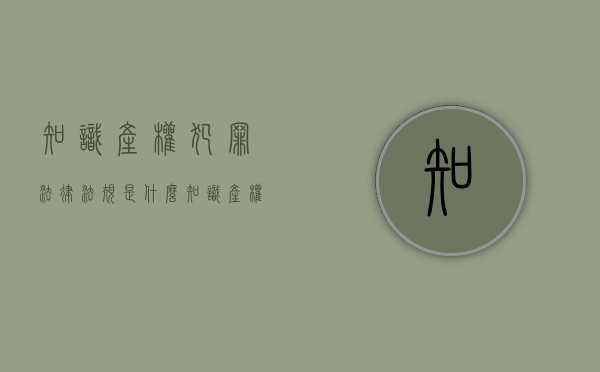 知识产权犯罪法律法规是什么？（知识产权犯罪及其刑罚论文）