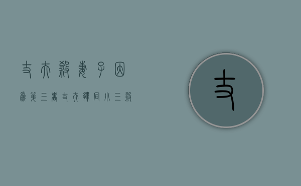 丈夫杀妻子因为第三者（丈夫伙同小三杀妻）