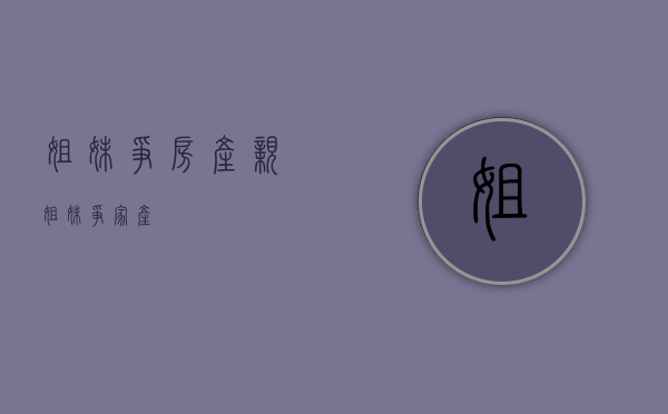 姐妹争房产（亲姐妹争家产）