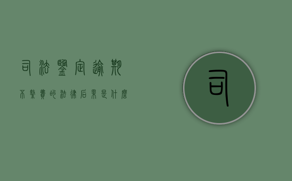 司法鉴定逾期不缴费的法律后果是什么？（司法鉴定不被采纳退费规定）