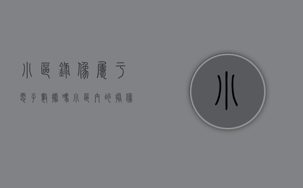 小区录像属于电子数据吗（小区内的摄像头由谁管理）