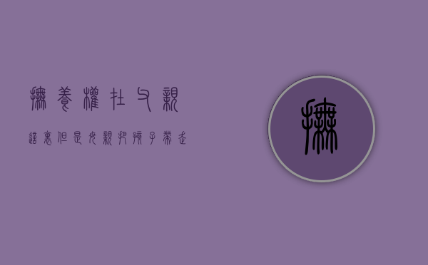抚养权在父亲这里,但是母亲把孩子带走（抚养权判给女方,男方把孩子藏起来）