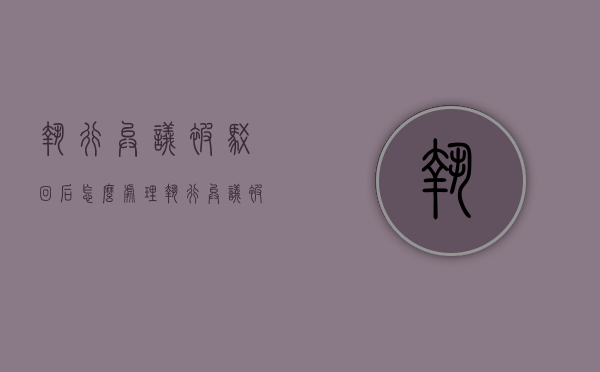 执行异议被驳回后怎么处理（执行异议被驳回后怎么处理案件）
