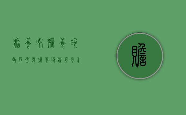 赡养和抚养的共同含义（抚养与赡养有什么区别）