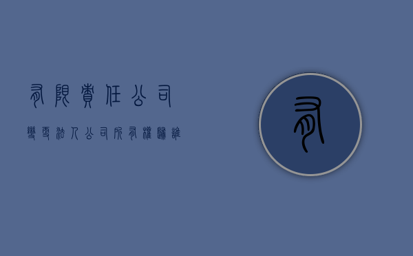 有限责任公司变更法人公司所有权归谁（有限公司变更法人的流程）