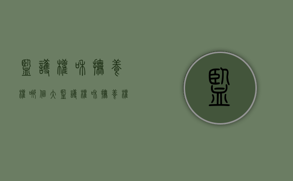 监护权和抚养权哪个大（监护权和抚养权冲突吗）