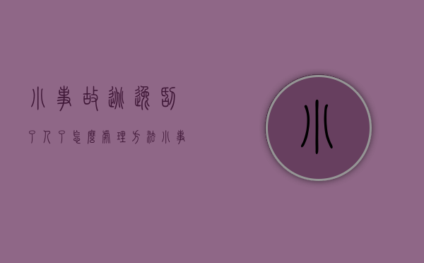 小事故逃逸刮了人了怎么处理方法（小事故逃逸后怎么补救）
